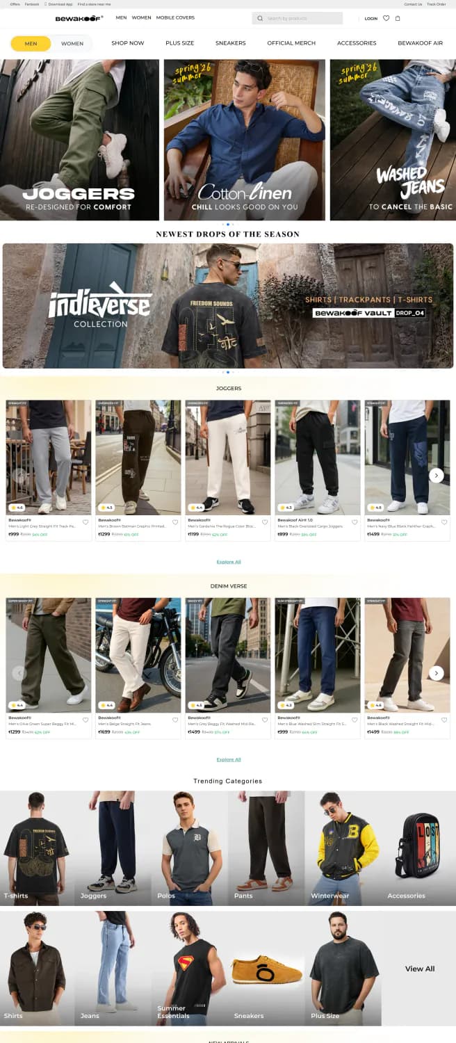 Streetwear store homepage template